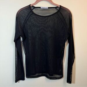 ✨ Mangopop Black Mesh Layering Top XL
